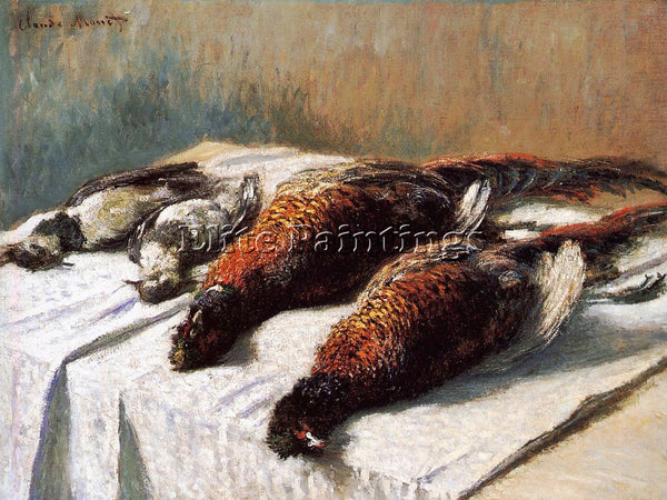 CLAUDE MONET PHEASANTS AND PLOVERS ARTIST PAINTING REPRODUCTION HANDMADE OIL ART