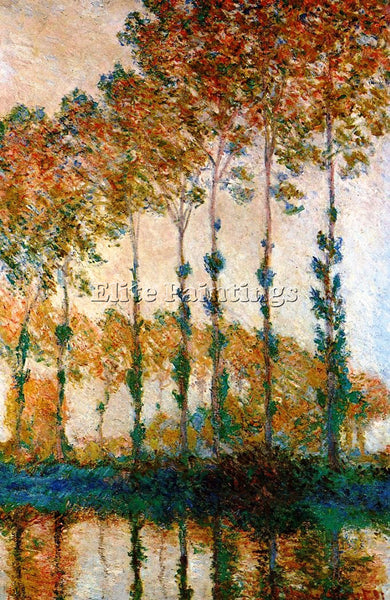 CLAUDE MONET POPLARS ON THE BANKS OF THE RIVER EPTE IN AUTUMN PAINTING HANDMADE