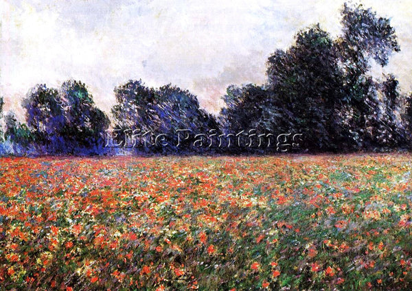 CLAUDE MONET POPPIES AT GIVERNY ARTIST PAINTING REPRODUCTION HANDMADE OIL CANVAS