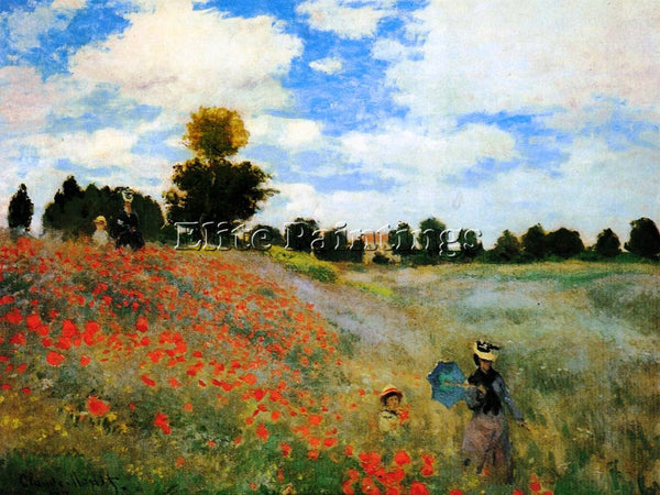 CLAUDE MONET POPPIES ARTIST PAINTING REPRODUCTION HANDMADE OIL CANVAS REPRO WALL