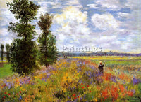 CLAUDE MONET POPPY FIELD ARGENTEUIL ARTIST PAINTING REPRODUCTION HANDMADE OIL