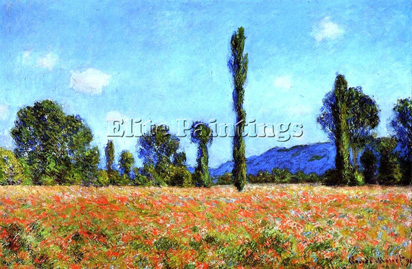 CLAUDE MONET POPPY FIELD ARTIST PAINTING REPRODUCTION HANDMADE CANVAS REPRO WALL