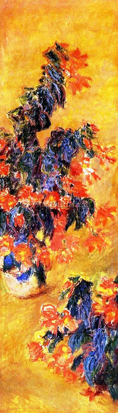 CLAUDE MONET RED AZALIAS IN A POT ARTIST PAINTING REPRODUCTION HANDMADE OIL DECO