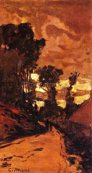 CLAUDE MONET ROAD BY SAINT SIMEON FARM ARTIST PAINTING REPRODUCTION HANDMADE OIL