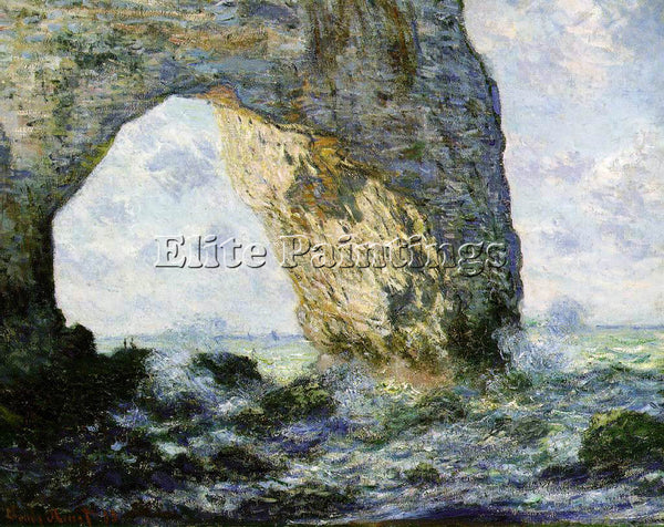 CLAUDE MONET ROCK ARCH WEST OF ETRETAT THE MANNEPORT 188 ARTIST PAINTING CANVAS