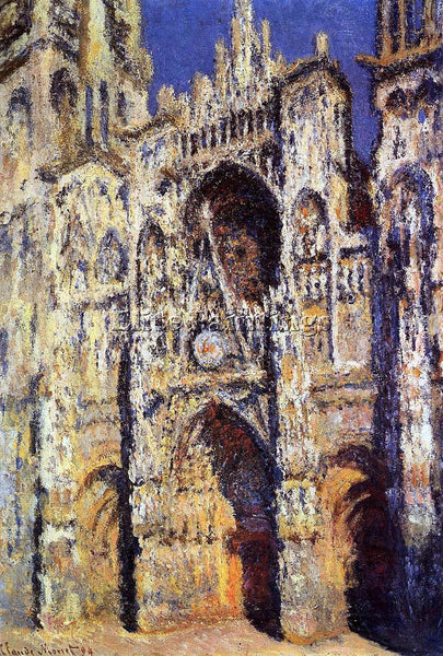 CLAUDE MONET ROUEN CATHEDRAL FULL SUNLIGHT ARTIST PAINTING REPRODUCTION HANDMADE