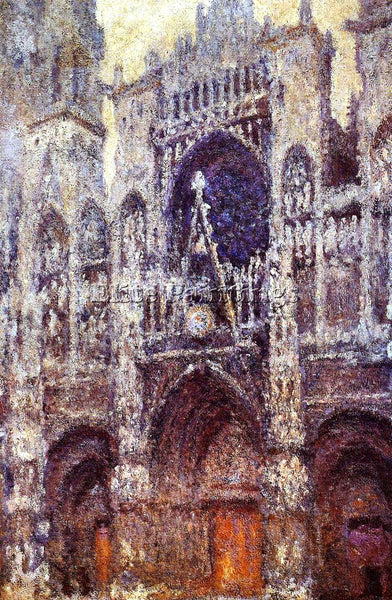 CLAUDE MONET ROUEN CATHEDRAL GREY WEATHER ARTIST PAINTING REPRODUCTION HANDMADE