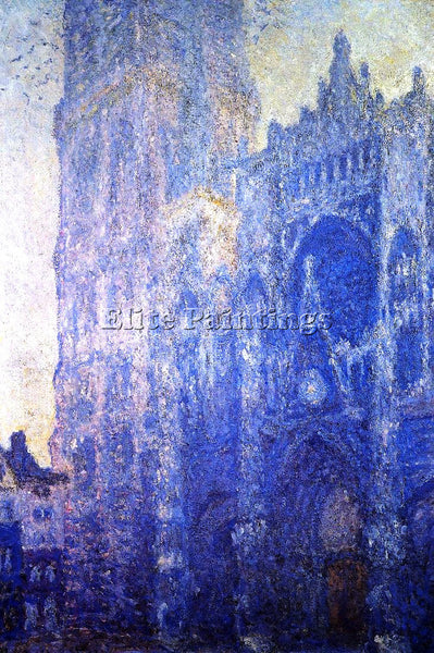 CLAUDE MONET ROUEN CATHEDRAL MORNING EFFECT ARTIST PAINTING HANDMADE OIL CANVAS