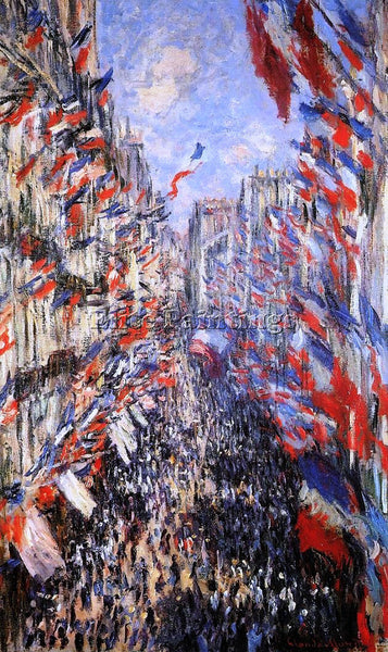 CLAUDE MONET RUE MONTORGEUIL 30TH OF JUNE 1878 ARTIST PAINTING REPRODUCTION OIL