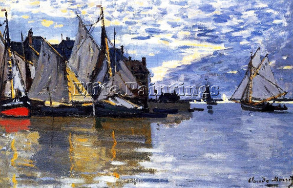 CLAUDE MONET SAILBOATS ARTIST PAINTING REPRODUCTION HANDMADE CANVAS REPRO WALL