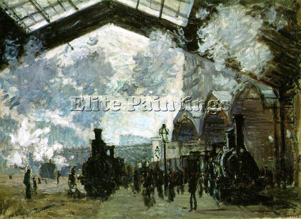 CLAUDE MONET SAINT LAZARE STATION 1877 NATIONAL GALLER ARTIST PAINTING HANDMADE