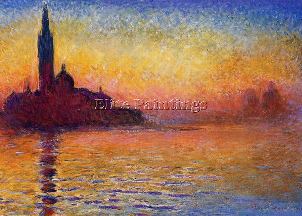 CLAUDE MONET SAN GIORGIO MAGGIORE BY TWILIGHT ARTIST PAINTING REPRODUCTION OIL