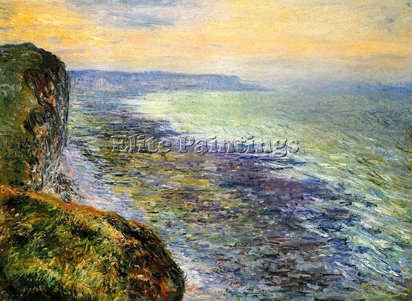 CLAUDE MONET SEASCAPE NEAR FECAMP ARTIST PAINTING REPRODUCTION HANDMADE OIL DECO