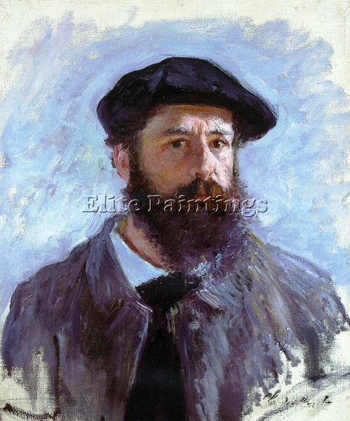 CLAUDE MONET SELF PORTRAIT WITH A BERET ARTIST PAINTING REPRODUCTION HANDMADE