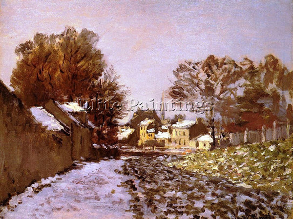 CLAUDE MONET SNOW AT ARGENTEUIL 1 ARTIST PAINTING REPRODUCTION HANDMADE OIL DECO