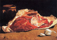 CLAUDE MONET STILL LIFE WITH MEAT ARTIST PAINTING REPRODUCTION HANDMADE OIL DECO