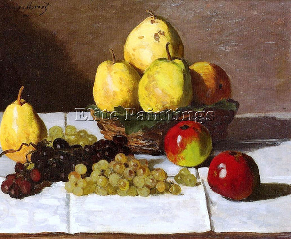 CLAUDE MONET STILL LIFE WITH PEARS AND GRAPES ARTIST PAINTING REPRODUCTION OIL