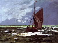 CLAUDE MONET STORMY SEASCAPE ARTIST PAINTING REPRODUCTION HANDMADE CANVAS REPRO