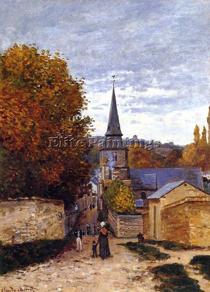 CLAUDE MONET STREET IN SAINTE ADRESSE ARTIST PAINTING REPRODUCTION HANDMADE OIL
