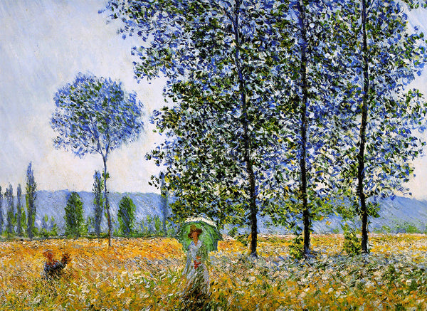 CLAUDE MONET SUNLIGHT EFFECT POPLARS ARTIST PAINTING REPRODUCTION HANDMADE OIL