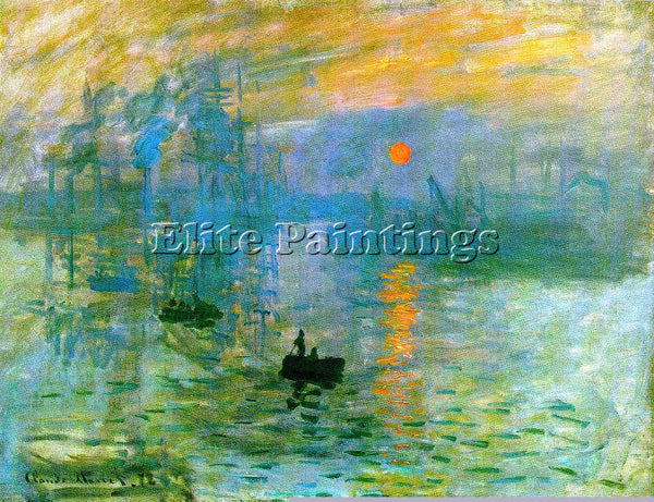 CLAUDE MONET SUNRISE 1 ARTIST PAINTING REPRODUCTION HANDMADE CANVAS REPRO WALL