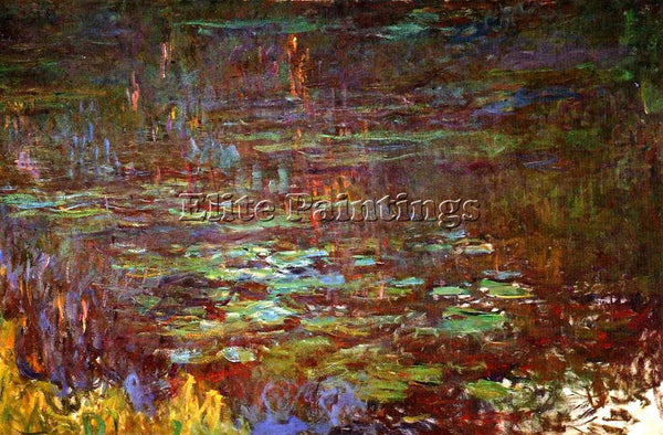 CLAUDE MONET SUNSET RIGHT HALF ARTIST PAINTING REPRODUCTION HANDMADE OIL CANVAS