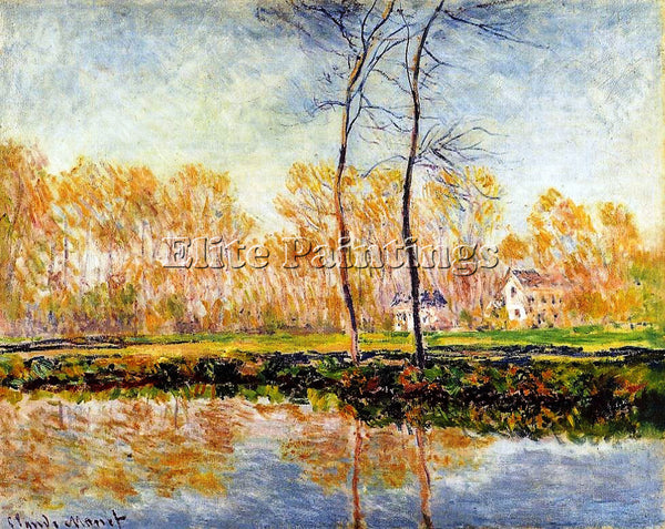 CLAUDE MONET THE BANKS OF THE RIVER EPTE AT GIVERNY ARTIST PAINTING REPRODUCTION