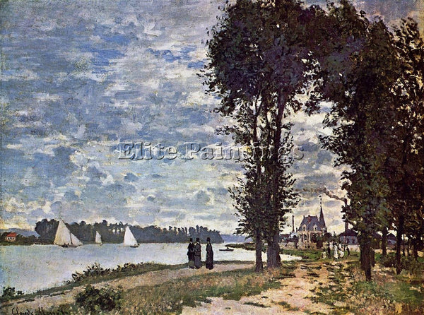 CLAUDE MONET THE BANKS OF THE SEINE AT ARGENTEUIL ARTIST PAINTING REPRODUCTION
