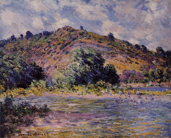 CLAUDE MONET THE BANKS OF THE SEINE AT PORT VILLEZ ARTIST PAINTING REPRODUCTION