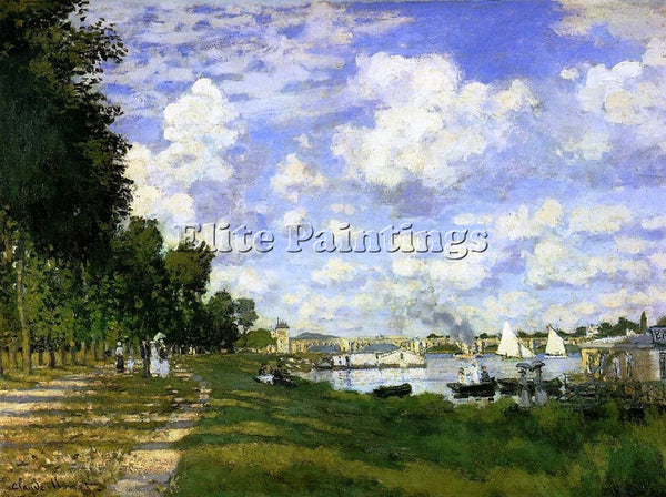 CLAUDE MONET THE BASIN AT ARGENTEUIL ARTIST PAINTING REPRODUCTION HANDMADE OIL