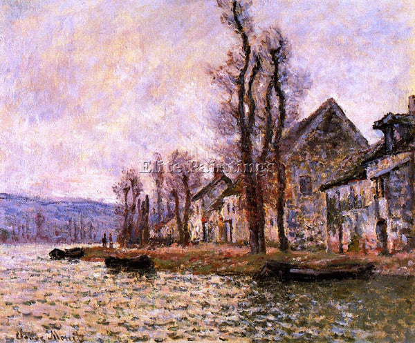 CLAUDE MONET THE BEND OF THE SEINE AT LAVACOURT WINTER ARTIST PAINTING HANDMADE
