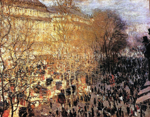 CLAUDE MONET THE BOULEVARD DES CAPUCHINE ARTIST PAINTING REPRODUCTION HANDMADE