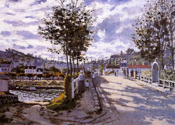 CLAUDE MONET THE BRIDGE AT BOUGIVAL ARTIST PAINTING REPRODUCTION HANDMADE OIL