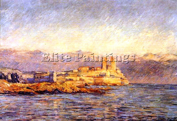 CLAUDE MONET THE CASTLE IN ANTIBES ARTIST PAINTING REPRODUCTION HANDMADE OIL ART