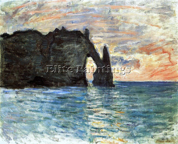 CLAUDE MONET THE CLIFF AT ETRETAT ARTIST PAINTING REPRODUCTION HANDMADE OIL DECO