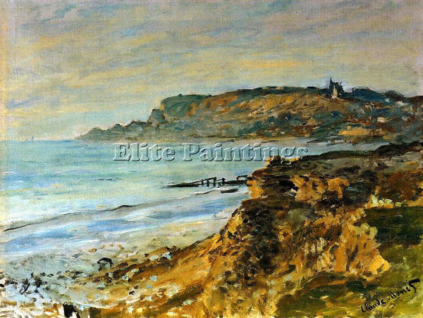 CLAUDE MONET THE CLIFF AT SAINTE ADRESSE ARTIST PAINTING REPRODUCTION HANDMADE