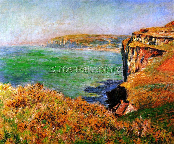 CLAUDE MONET THE CLIFF AT VARENGEVILLE ARTIST PAINTING REPRODUCTION HANDMADE OIL