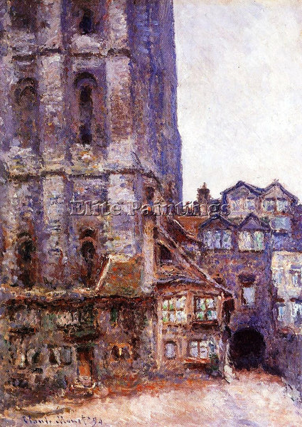 CLAUDE MONET THE COUR D ALBANE GREY WEATHER ARTIST PAINTING HANDMADE OIL CANVAS