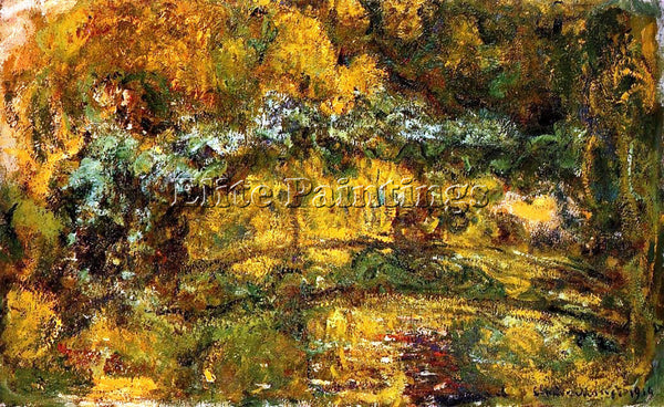 CLAUDE MONET THE FOOTBRIDGE OVER THE WATER LILY PONE ARTIST PAINTING HANDMADE