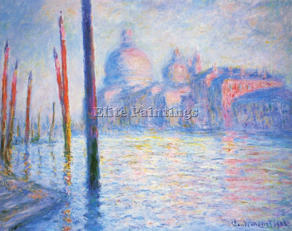 CLAUDE MONET THE GRAND CANAL 4 ARTIST PAINTING REPRODUCTION HANDMADE OIL CANVAS
