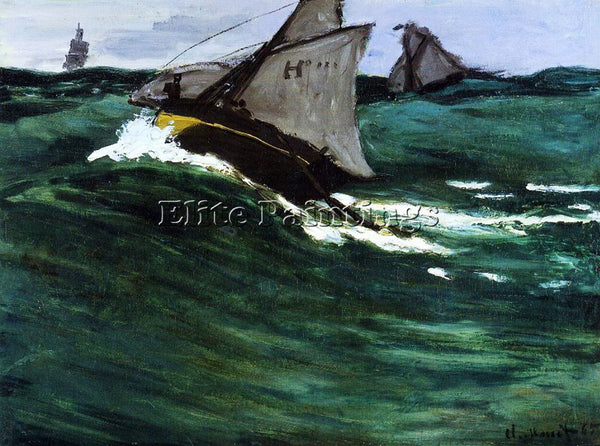 CLAUDE MONET THE GREEN WAVE ARTIST PAINTING REPRODUCTION HANDMADE OIL CANVAS ART