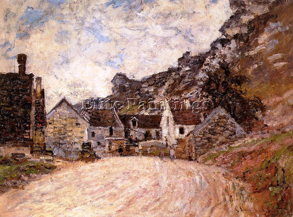 CLAUDE MONET THE HAMLET OF CHANTEMESIE AT THE FOOT OF THE ROCK PAINTING HANDMADE