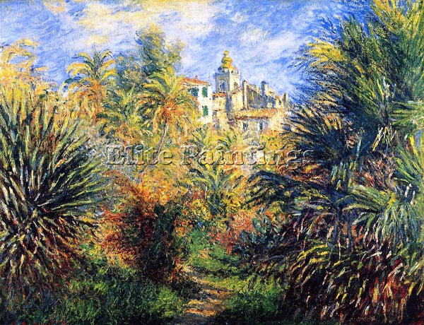 CLAUDE MONET THE MORENO GARDEN AT BORDIGHERA ARTIST PAINTING HANDMADE OIL CANVAS