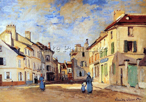 CLAUDE MONET THE OLD RUE DE LA CHAUSSEE ARGENTEUIL ARTIST PAINTING REPRODUCTION