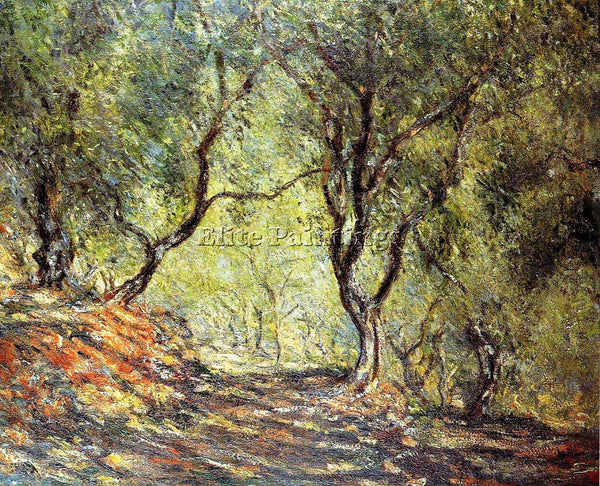 CLAUDE MONET THE OLIVE TREE WOOD IN THE MORENO GARDEN ARTIST PAINTING HANDMADE