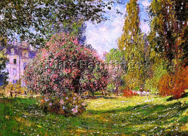 CLAUDE MONET THE PARC MONCEAU PARIS 1 ARTIST PAINTING REPRODUCTION HANDMADE OIL