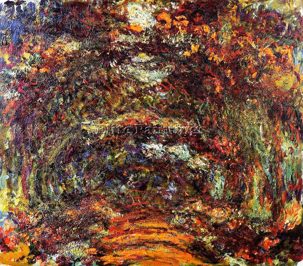 CLAUDE MONET THE PATH UNDER THE ROSE ARCHES GIVERNY ARTIST PAINTING REPRODUCTION