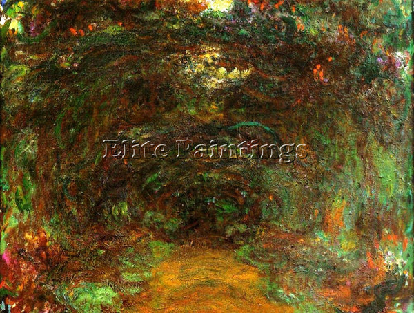CLAUDE MONET THE PATH UNDER THE ROSE TRELLISES GIVERNY ARTIST PAINTING HANDMADE