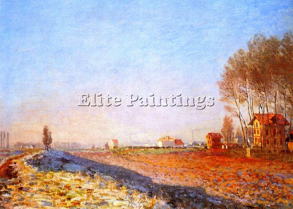 CLAUDE MONET THE PLAIN OF COLOMBES WHITE FROST ARTIST PAINTING REPRODUCTION OIL