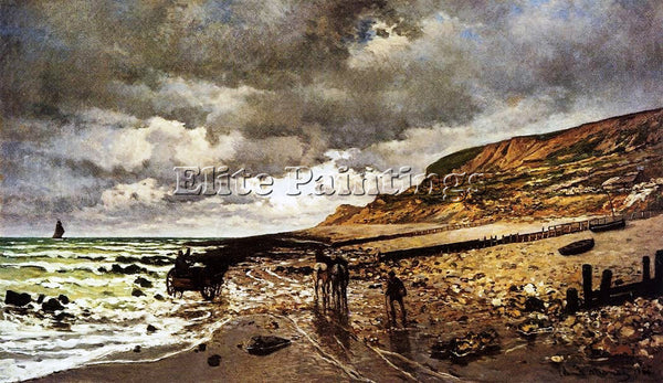 CLAUDE MONET THE POINT DE LA HEVE AT LOW TIDE ARTIST PAINTING REPRODUCTION OIL